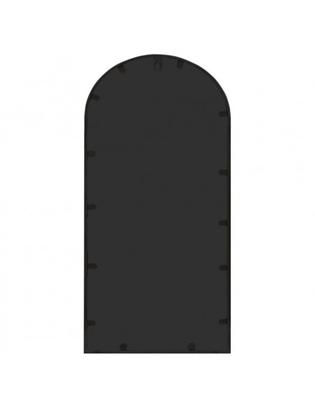 Specchio da Giardino Nero 70x30 cm in Ferro per Uso Esterno