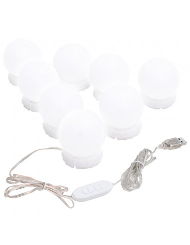 Specchio con Luci LED 90x45 cm Forma ad Arco in Vetro