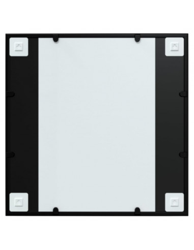 Specchio da Parete Nero 60x60 cm in Metallo