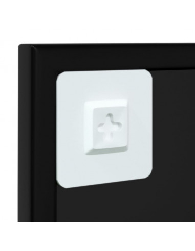 Specchio da Parete Nero 60x60 cm in Metallo