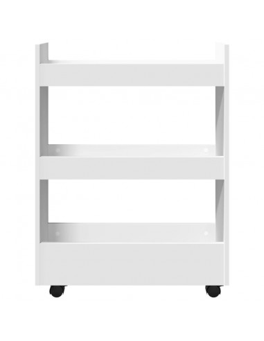 Carrello Portaoggetti Stretto a 3 Livelli in Truciolato