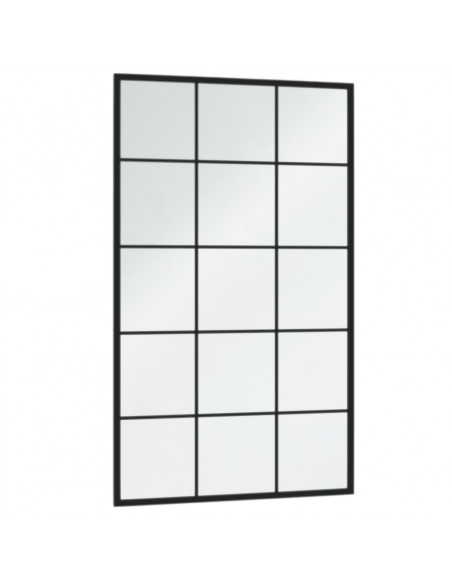 Specchio a Parete Nero 100x60 cm in Metallo