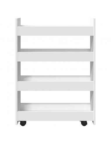 Carrello Portaoggetti Stretto a 4 Livelli in Truciolato