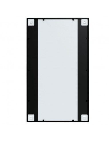 Specchio a Parete Nero 100x60 cm in Metallo