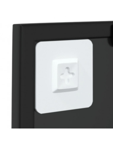 Specchio da Parete Nero 40x40 cm in Metallo