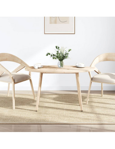 Piano Tavolo 100x50x2,5 cm in Legno Massello di Pino Ovale