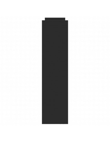 Carrello Portaoggetti Stretto a 4 Livelli Nero in Truciolato