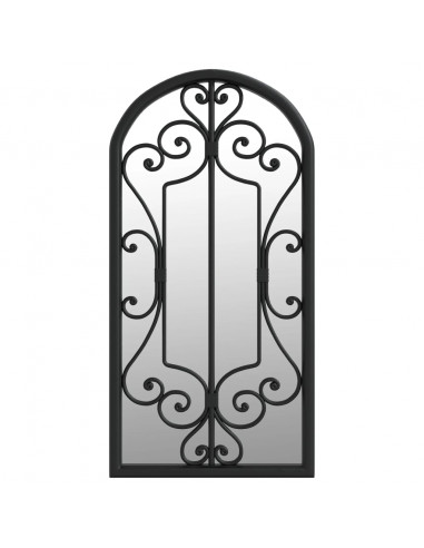 Specchio Nero 70x30 cm Ferro per Uso Interno