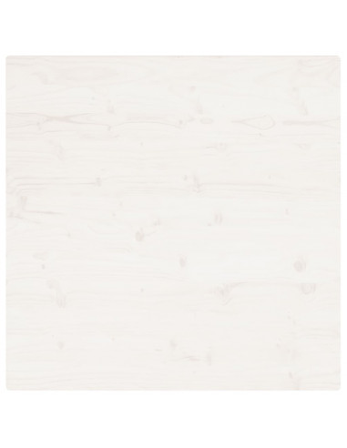 Piano Tavolo Bianco 90x90x2,5cm Legno Massello di Pino Quadrato