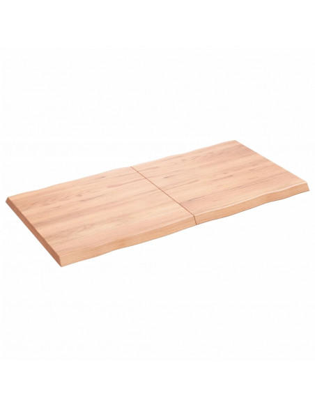 Piano Tavolo Marrone Chiaro 120x60x(2-4) cm Rovere Non Trattato