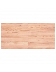 Piano Tavolo Marrone Chiaro 120x60x(2-6) cm Rovere Non Trattato 2