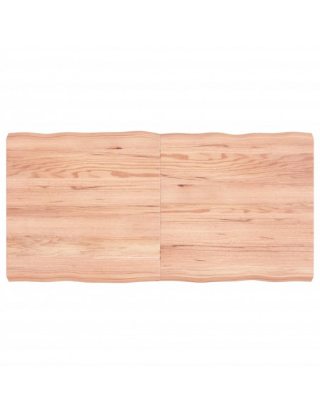 Piano Tavolo Marrone Chiaro 120x60x(2-6) cm Rovere Non Trattato