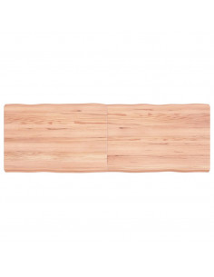 Piano Tavolo Marrone Chiaro 120x40x(2-6) cm Rovere Non Trattato 2