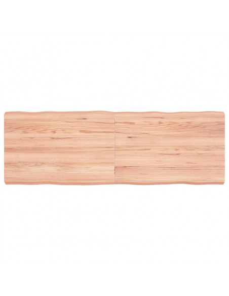 Piano Tavolo Marrone Chiaro 120x40x(2-6) cm Rovere Non Trattato
