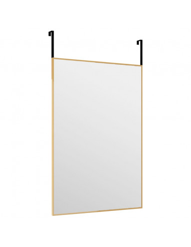 Specchio da Porta Oro 40x60 cm in Vetro e Alluminio
