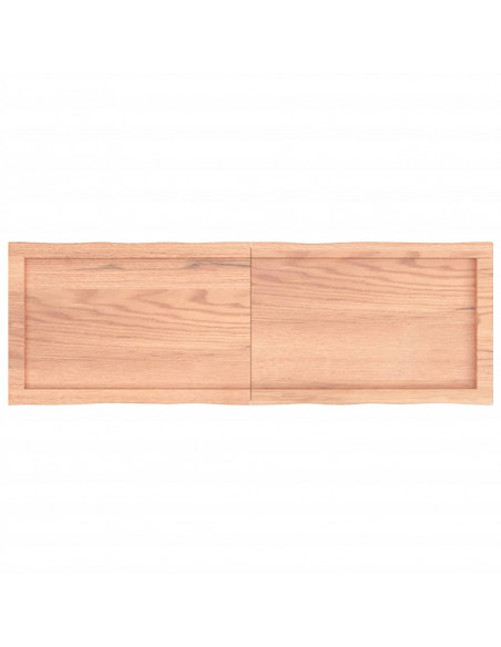Piano Tavolo Marrone Chiaro 120x40x(2-6) cm Rovere Non Trattato