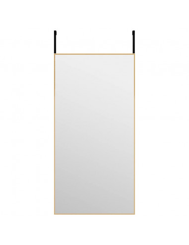 Specchio da Porta Oro 40x80 cm in Vetro e Alluminio