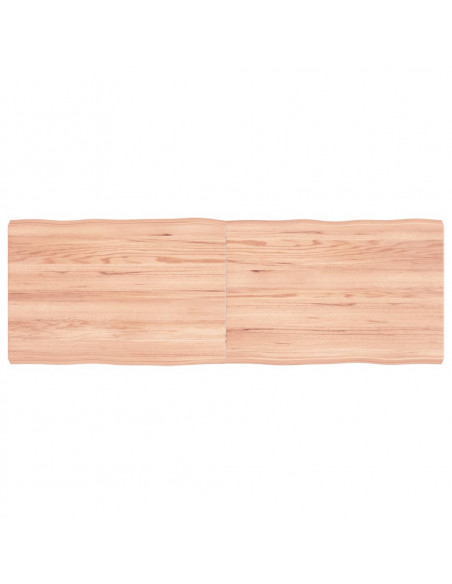 Piano Tavolo Marrone Chiaro 120x40x(2-4) cm Rovere Non Trattato