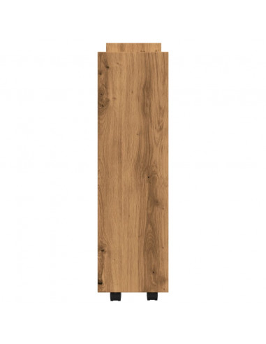 Carrello Stretto a 3 Livelli Rovere Artigianale in Truciolato