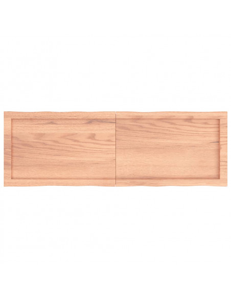 Piano Tavolo Marrone Chiaro 120x40x(2-4) cm Rovere Non Trattato
