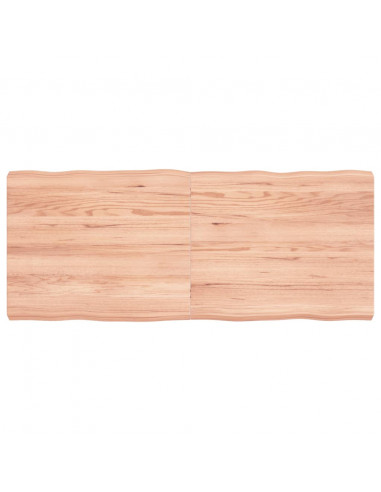 Piano Tavolo Marrone Chiaro 120x50x(2-6) cm Rovere Non Trattato