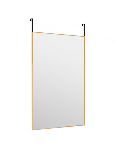 Specchio da Porta Oro 50x80 cm in Vetro e Alluminio
