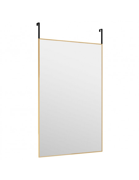 Specchio da Porta Oro 50x80 cm in Vetro e Alluminio