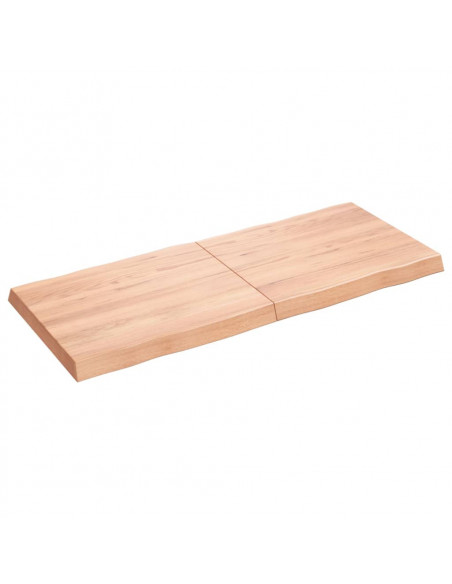 Piano Tavolo Marrone Chiaro 120x50x(2-6) cm Rovere Non Trattato