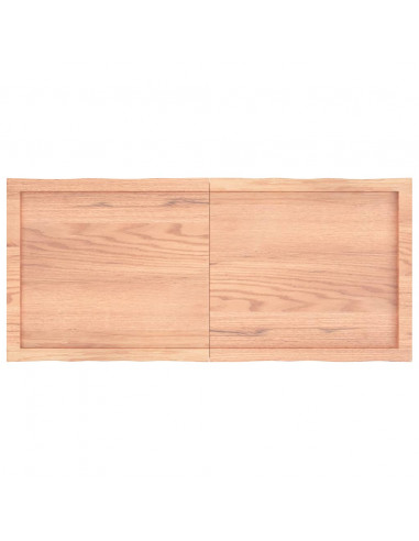 Piano Tavolo Marrone Chiaro 120x50x(2-6) cm Rovere Non Trattato