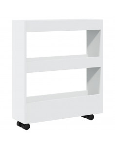 Carrello Portaoggetti Stretto a 3 Livelli in Truciolato 2