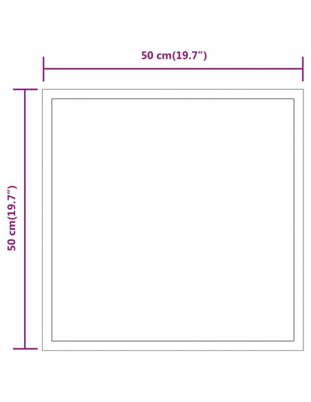 Specchio da Bagno con Luci LED 50x50 cm