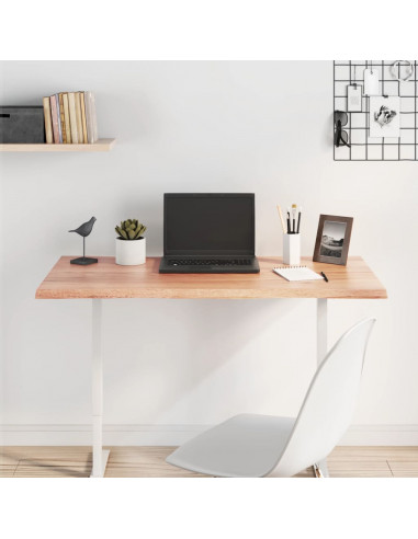 Piano Tavolo Marrone Chiaro 100x60x2 cm in Rovere Non Trattato