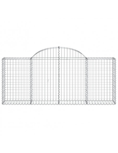 Cesti Gabbioni ad Arco 11 pz 200x30x80/100 cm Ferro Zincato