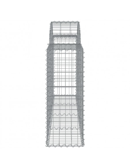 Cesti Gabbioni ad Arco 11 pz 200x30x80/100 cm Ferro Zincato