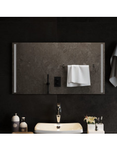 Specchio da Bagno con Luci LED 90x50 cm 2