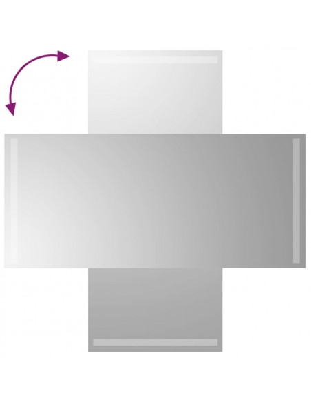 Specchio da Bagno con Luci LED 40x90 cm