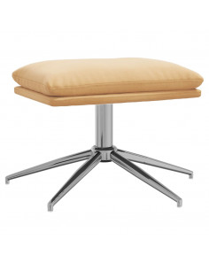 Poggiapiedi Crema 60x60x35 cm in Microfibra 2