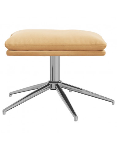 Poggiapiedi Crema 60x60x35 cm in Microfibra