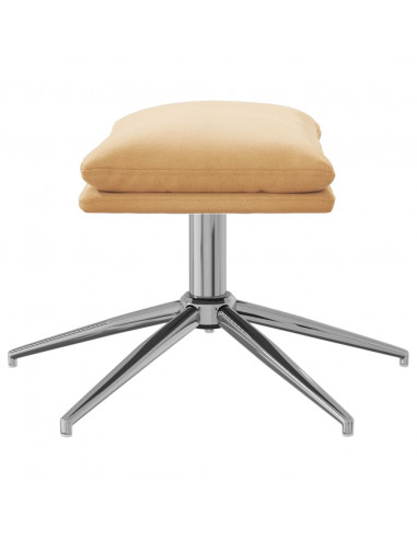 Poggiapiedi Crema 60x60x35 cm in Microfibra