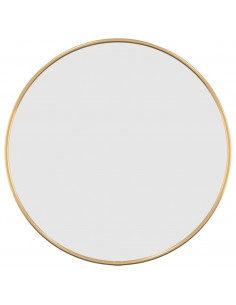 Specchio da Parete Dorato Ø 40 cm Rotondo 2