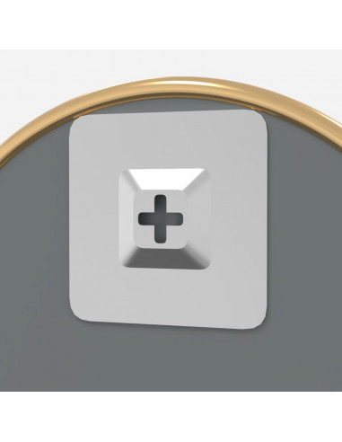 Specchio da Parete Dorato Ø 40 cm Rotondo