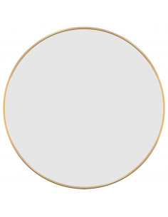 Specchio da Parete Dorato Ø 50 cm Rotondo 2