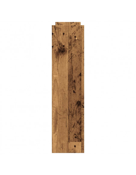 Carrello Stretto a 4 Livelli Legno Antico in Truciolato
