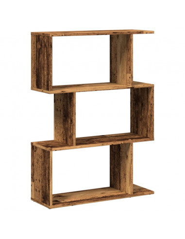 Libreria Divisorio 3Ripiani Legno Antico 70x24x97 cm Truciolato