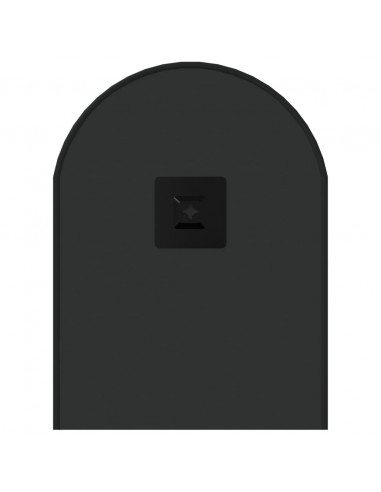 Specchio da Parete Nero 60x25 cm Ovale