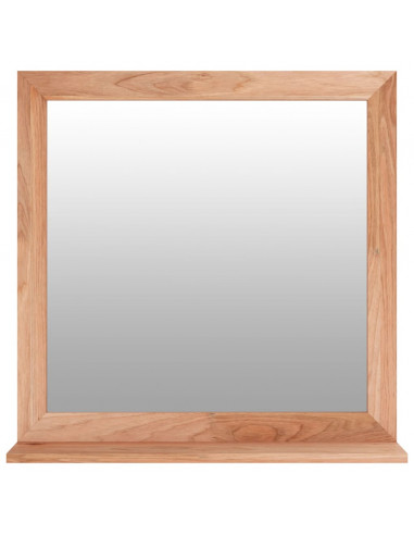 Specchio da Parete 55x55 cm in Legno Massello di Noce