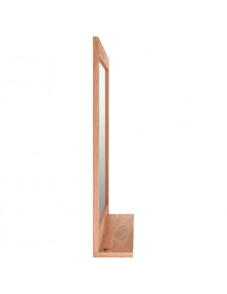 Specchio da Parete 55x55 cm in Legno Massello di Noce