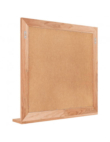 Specchio da Parete 55x55 cm in Legno Massello di Noce