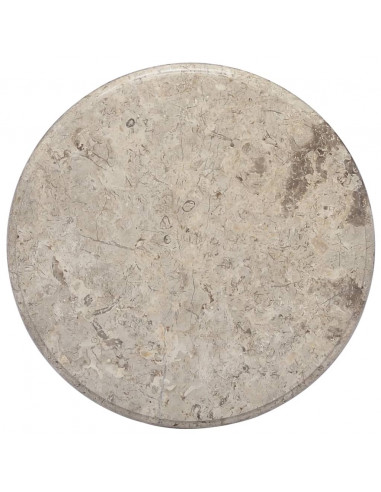 Piano per Tavolo Grigio Ø50x2,5 cm in Marmo