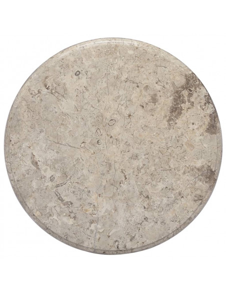 Piano per Tavolo Grigio Ø50x2,5 cm in Marmo